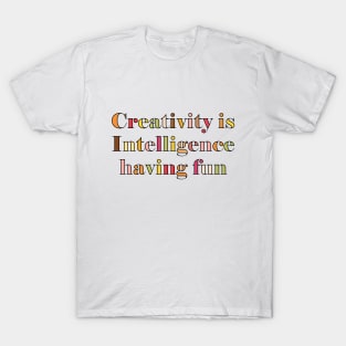 Creativity is Intelligence having fun T-Shirt